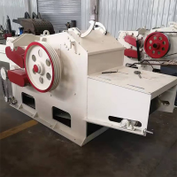 75千瓦二手鼓式削片機森鑫216大型雜木圓木切片機可輪胎移動